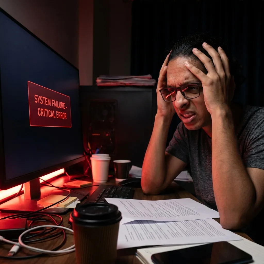 Estressado tentando sozinho